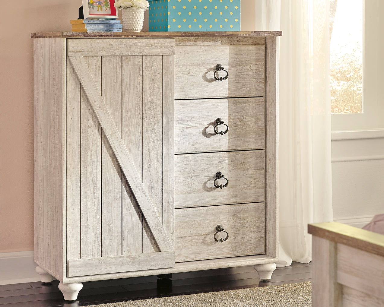 Willowton Whitewash Dressing Chest