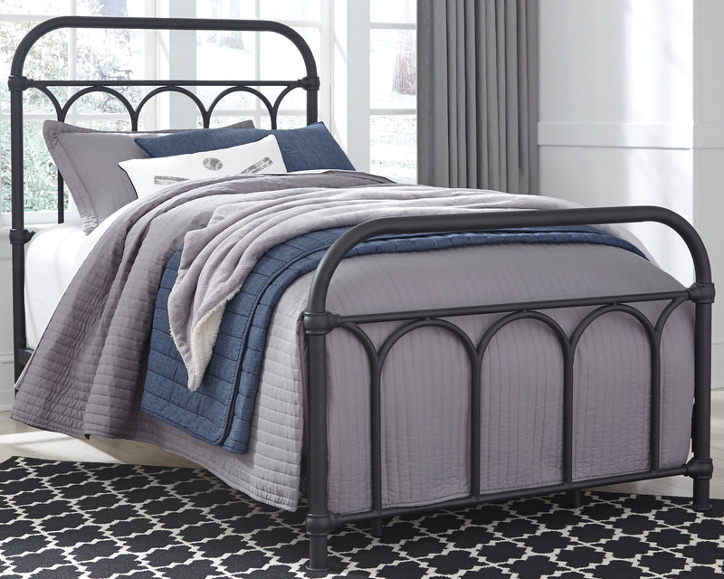 Nashburg Black Twin Metal Bed