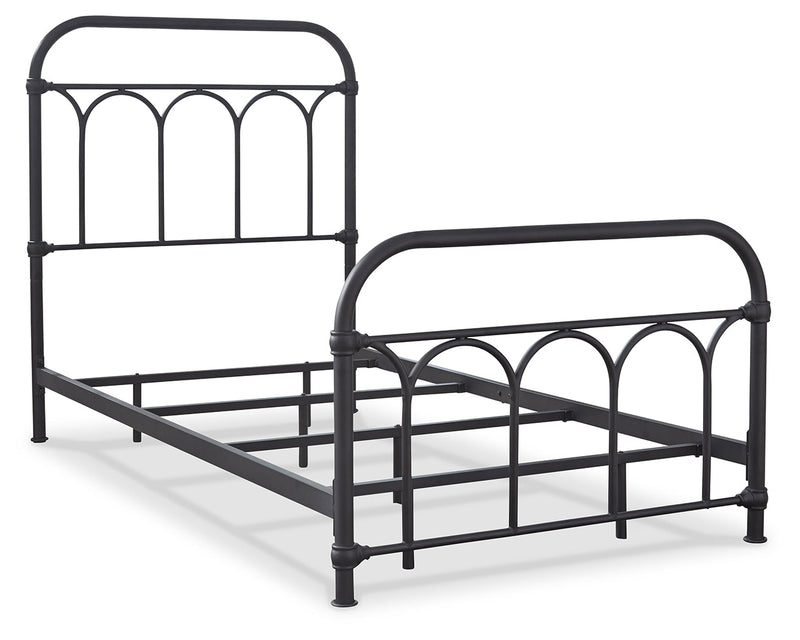 Nashburg Black Twin Metal Bed