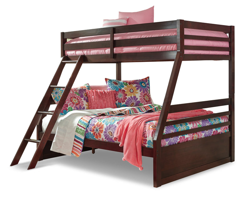 Halanton Dark Brown Twin Over Full Bunk Bed