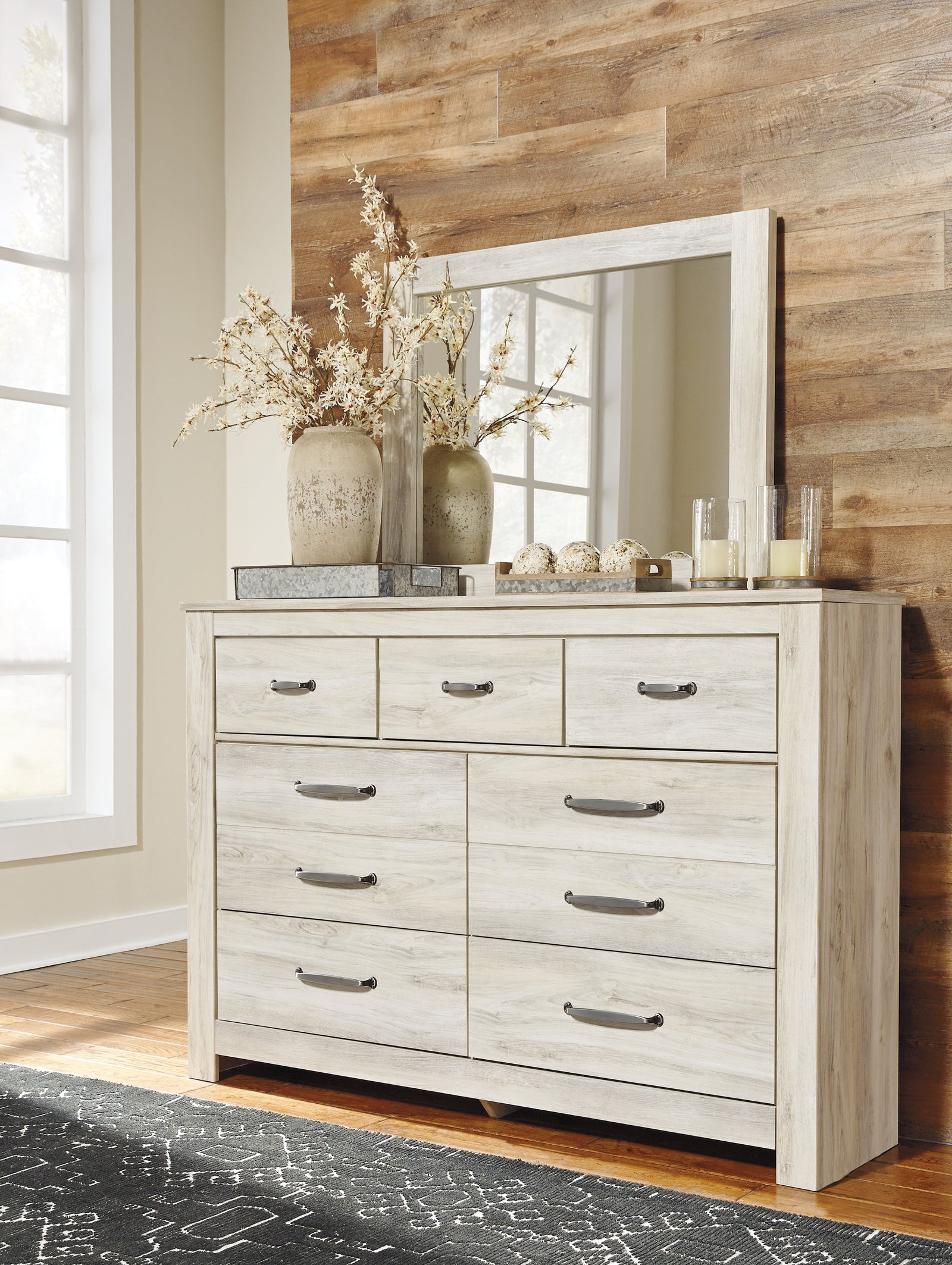 Bellaby Whitewash Dresser And Mirror