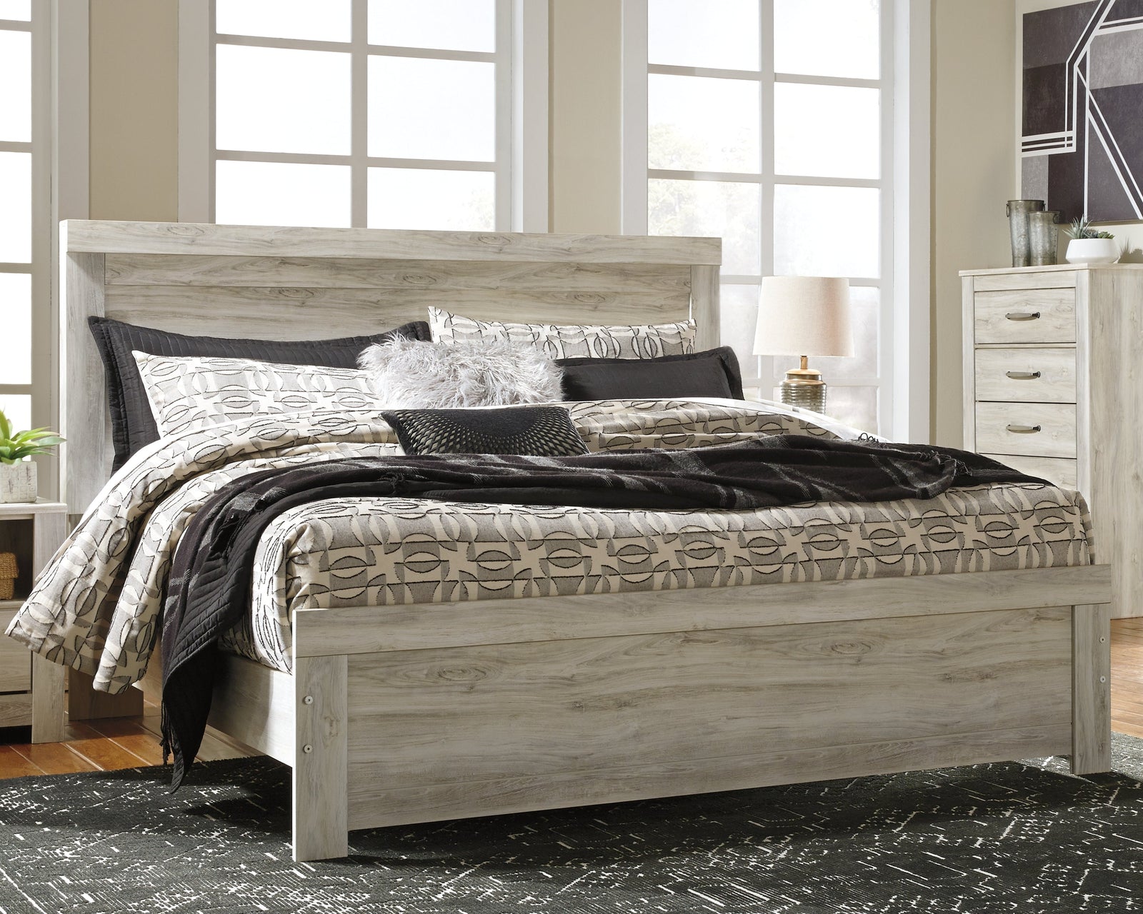 Bellaby Whitewash King Panel Bed