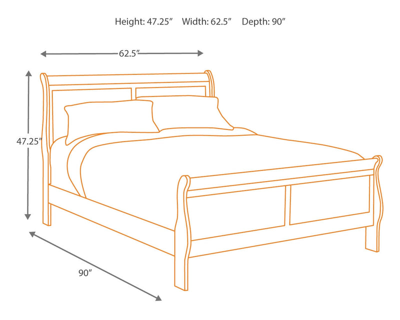 Alisdair Dark Brown Queen Sleigh Bed