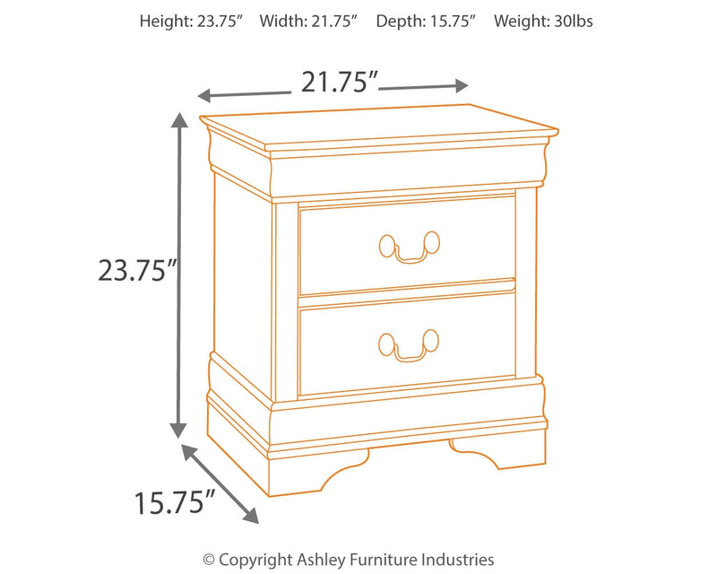 Alisdair Dark Brown Nightstand