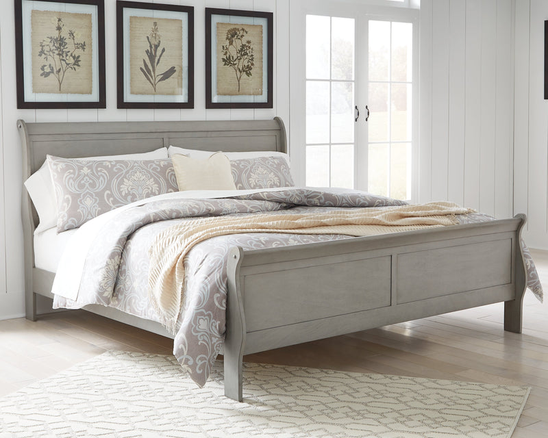 Kordasky Gray King Sleigh Bed