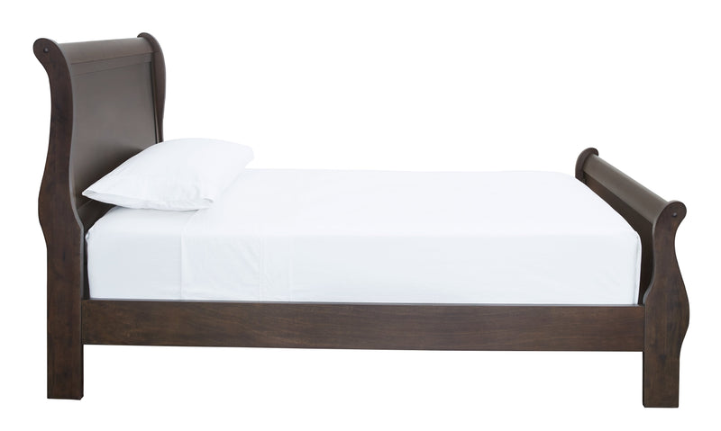 Leewarden Dark Brown Twin Sleigh Bed