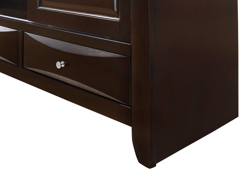 Emily Chest Dark Cherry 5 Drawers