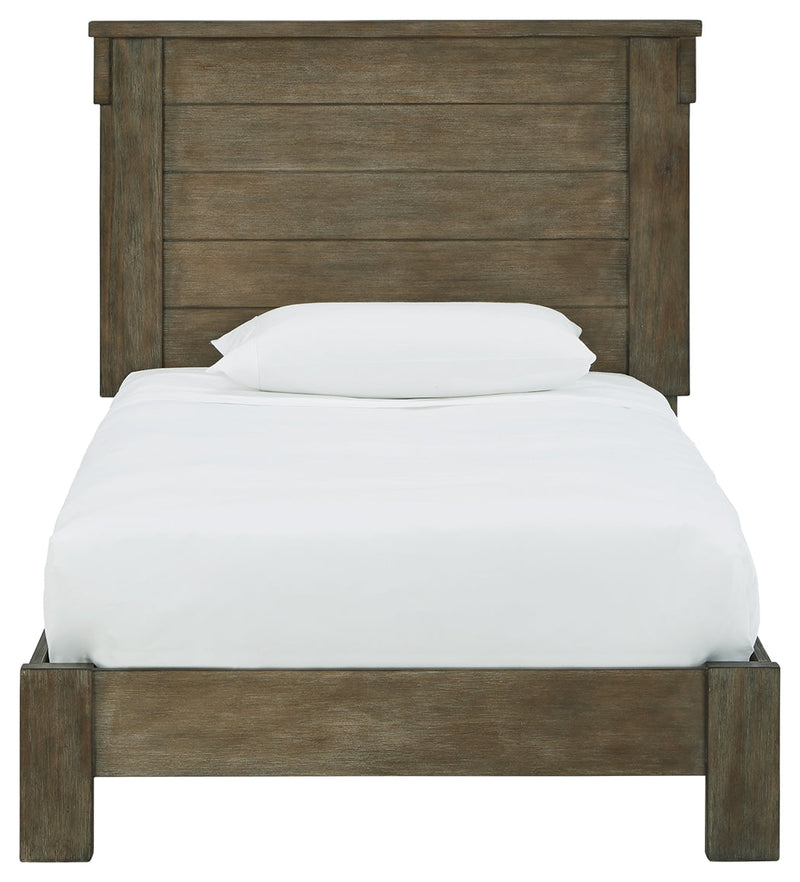 Shamryn Grayish Brown Twin Panel Bed