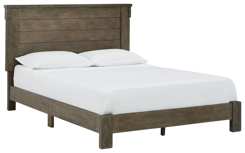 Shamryn Grayish Brown Full Panel Bed