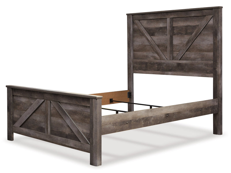 Wynnlow Gray Queen Crossbuck Panel Bed