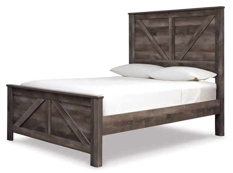 Wynnlow Gray Queen Crossbuck Panel Bed