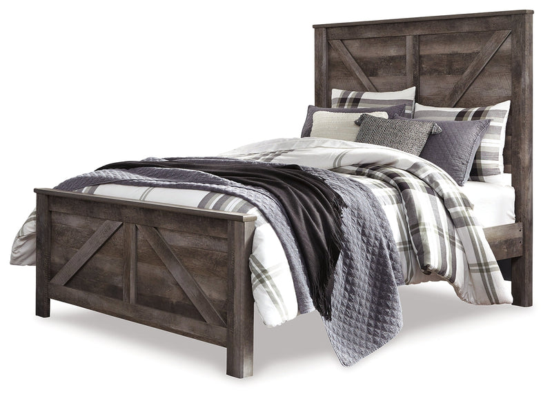 Wynnlow Gray Queen Crossbuck Panel Bed