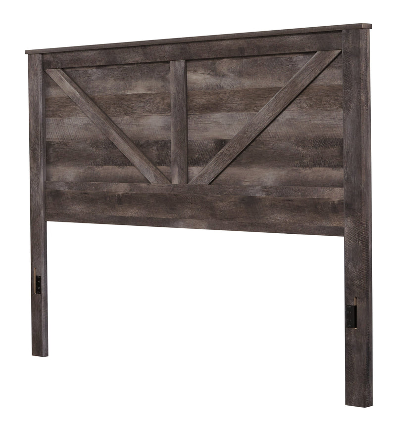 Wynnlow Gray King Crossbuck Panel Bed