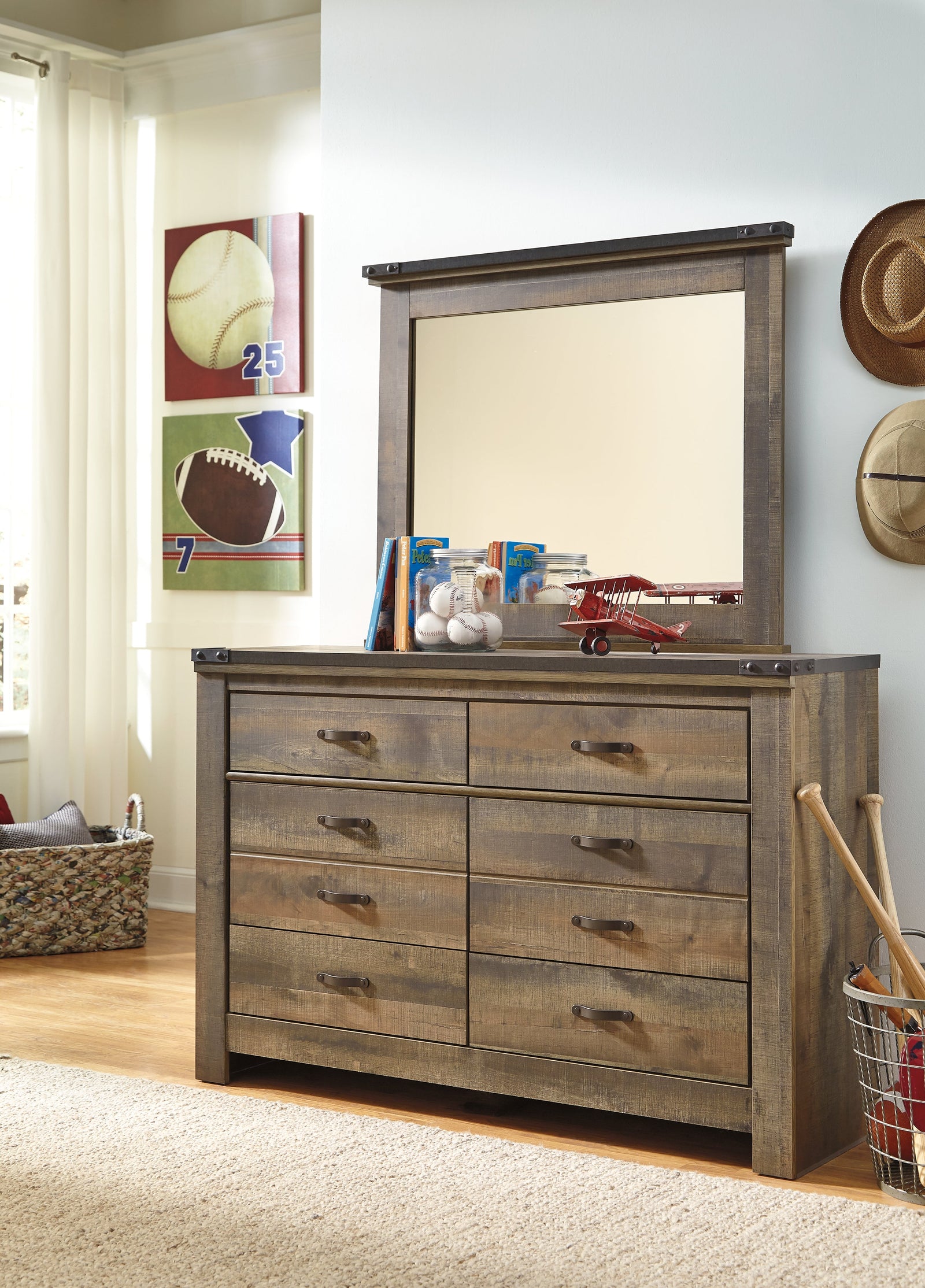 Trinell Brown Dresser And Mirror