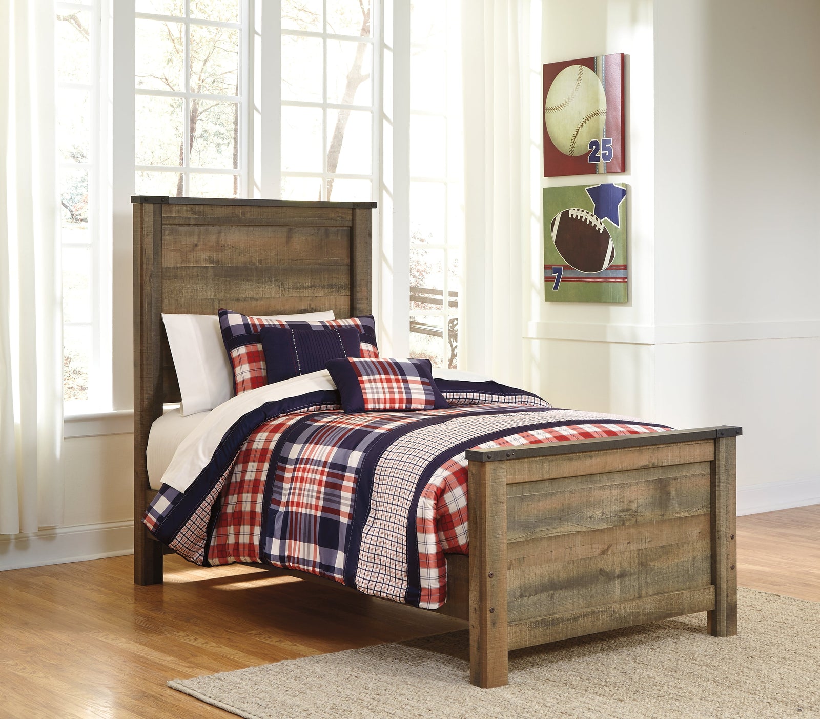 Trinell Brown Twin Panel Bed