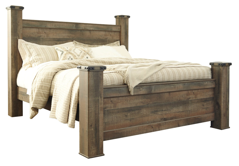 Trinell Brown King Poster Bed