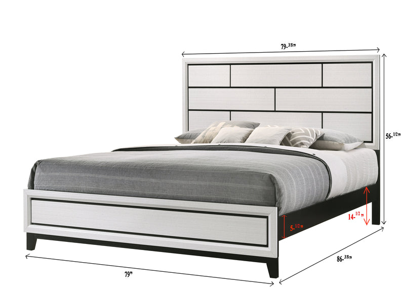 Akerson Chalk Classic And Traditional, Modern Wood Queen Panel Bed