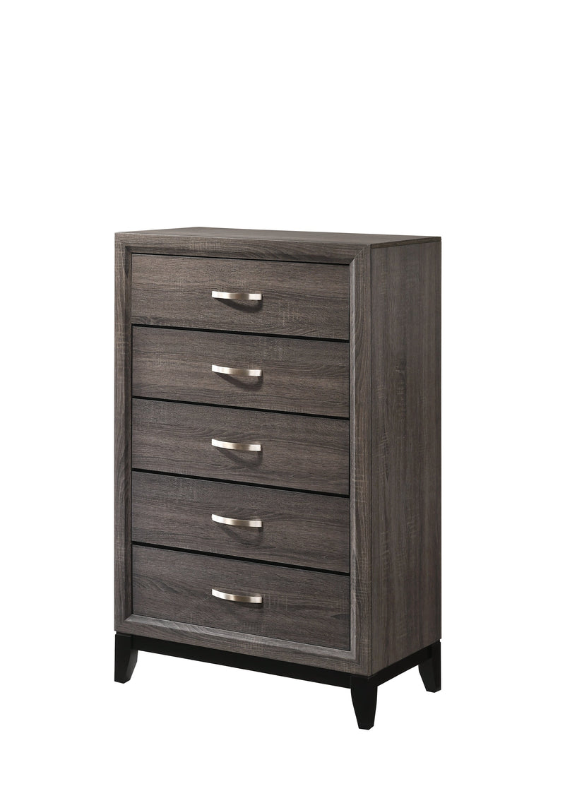 Akerson Dresser Grey, Sleek Contemporary Wood, 6 Spacious Drawers