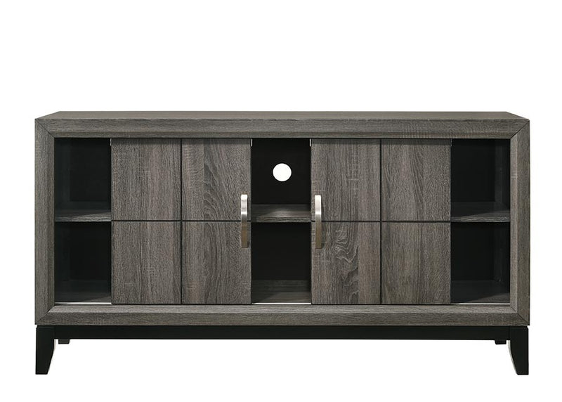 Akerson Gray Finish Wood Modern Rustic And Charm Full Panel Bed