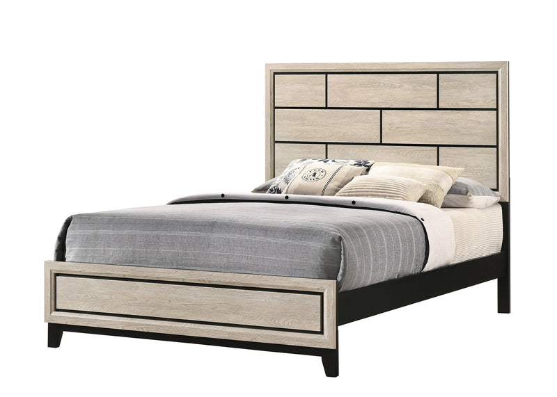 Akerson Driftwood Rustic And Modern Wood King Panel Bed