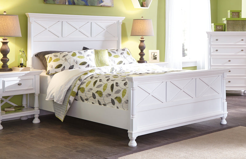 Kaslyn White Queen Panel Bed