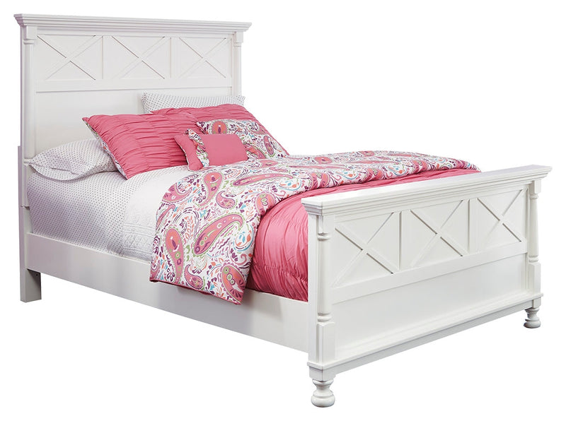 Kaslyn White Full Panel Bed