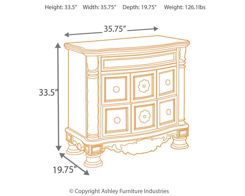 North Shore Dark Brown Nightstand