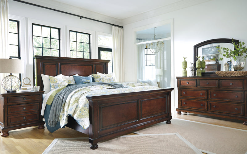 Porter Rustic Brown Queen Panel Bed