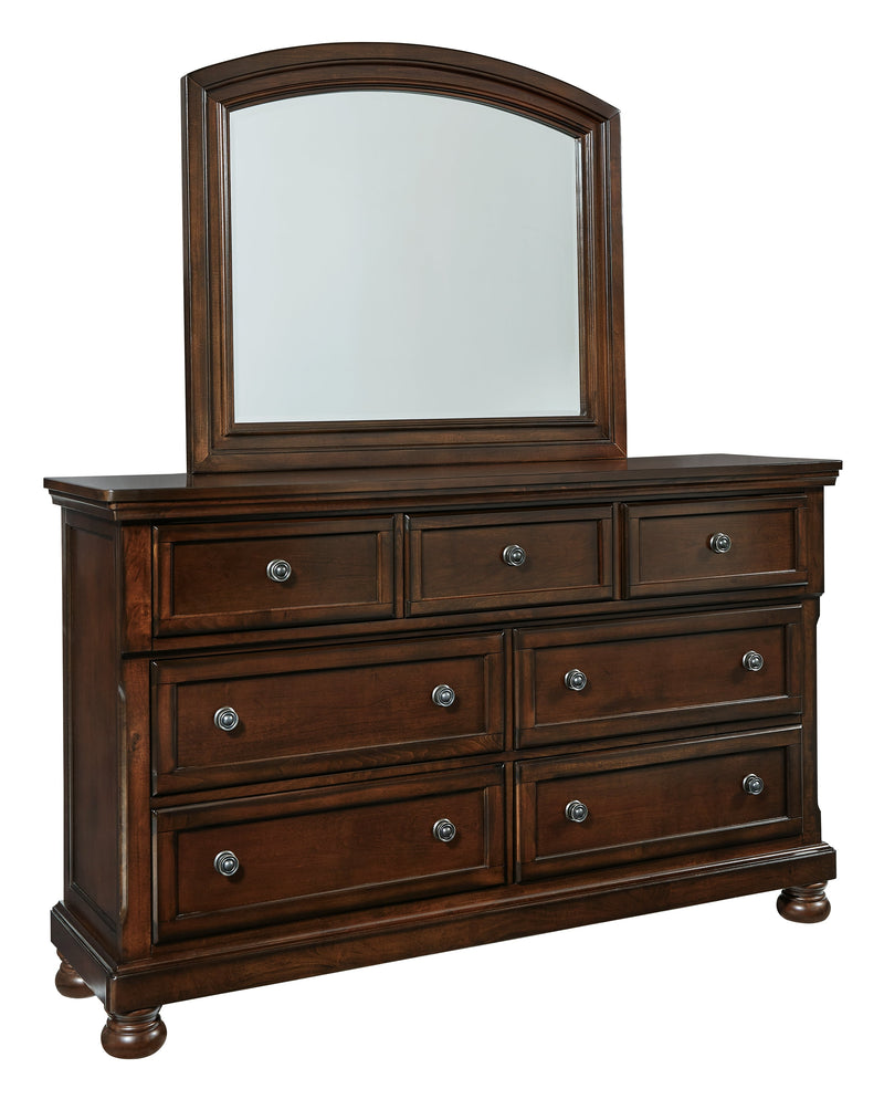 Porter Rustic Brown Dresser And Mirror