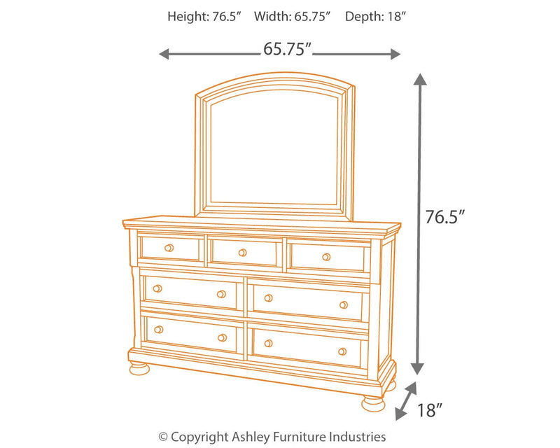 Porter Rustic Brown Dresser And Mirror