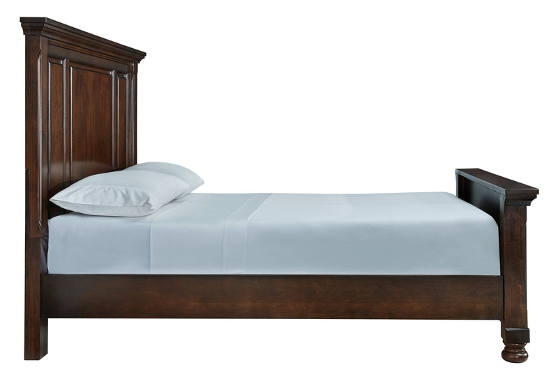 Porter Rustic Brown Queen Panel Bed