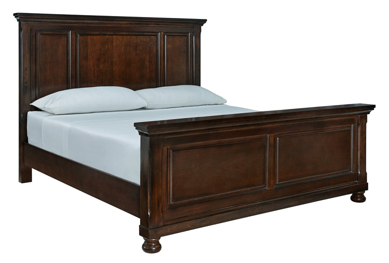 Porter Rustic Brown King Panel Bed