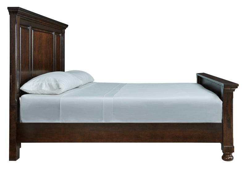 Porter Rustic Brown King Panel Bed