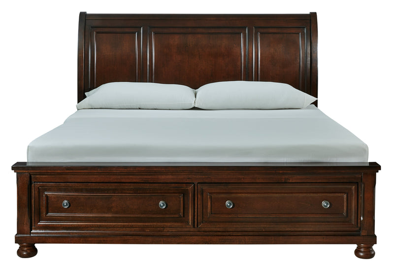 Porter Rustic Brown King Sleigh Bed