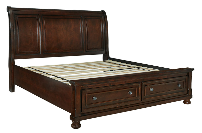 Porter Rustic Brown King Sleigh Bed