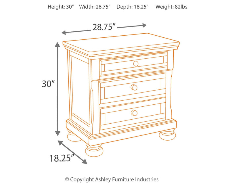 Porter Rustic Brown Nightstand