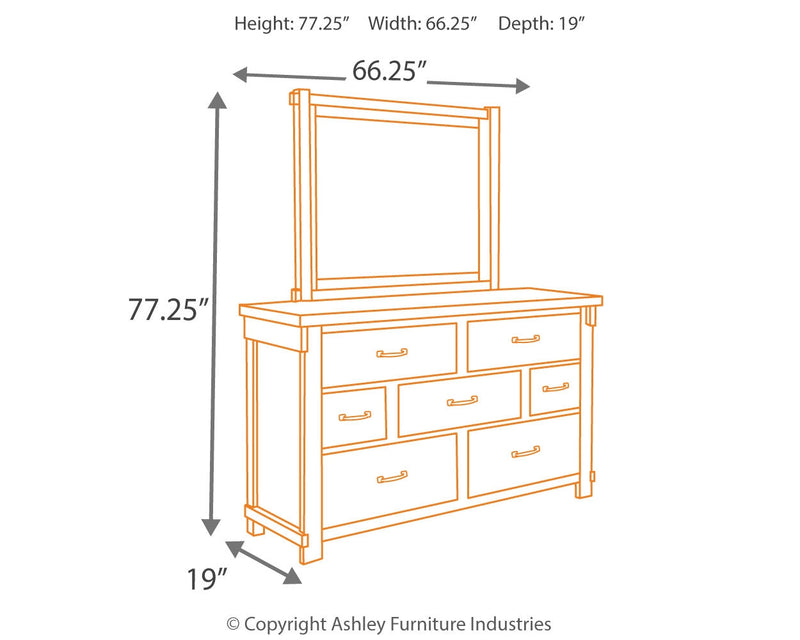 Lakeleigh Brown Dresser And Mirror