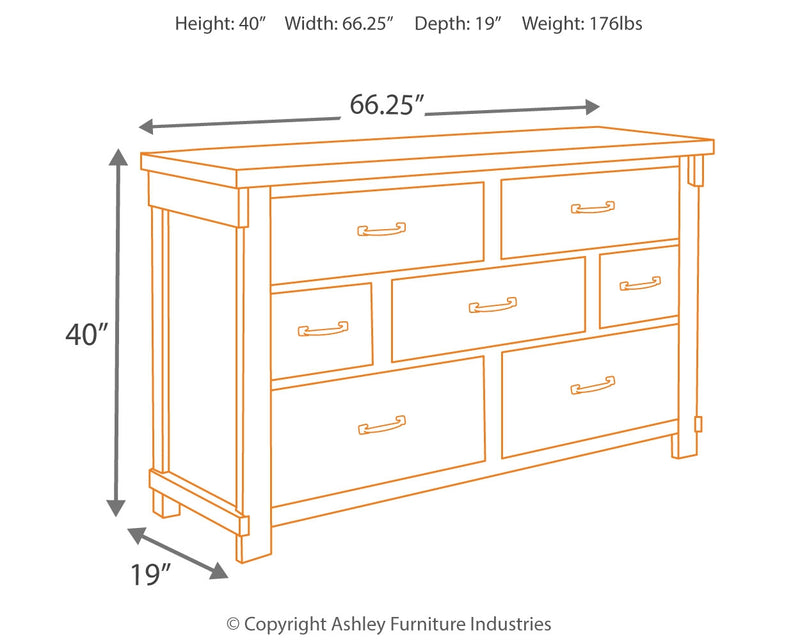 Lakeleigh Brown Dresser