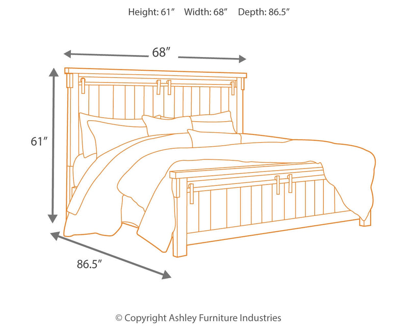 Lakeleigh Brown Queen Panel Bed