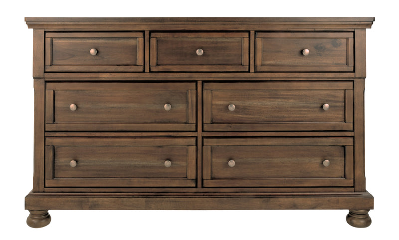 Flynnter Medium Brown Dresser And Mirror