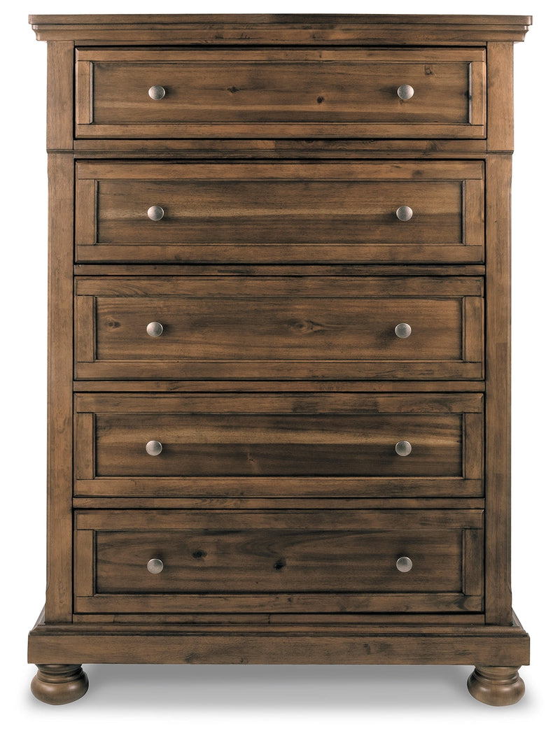 Flynnter Medium Brown Chest Of Drawers