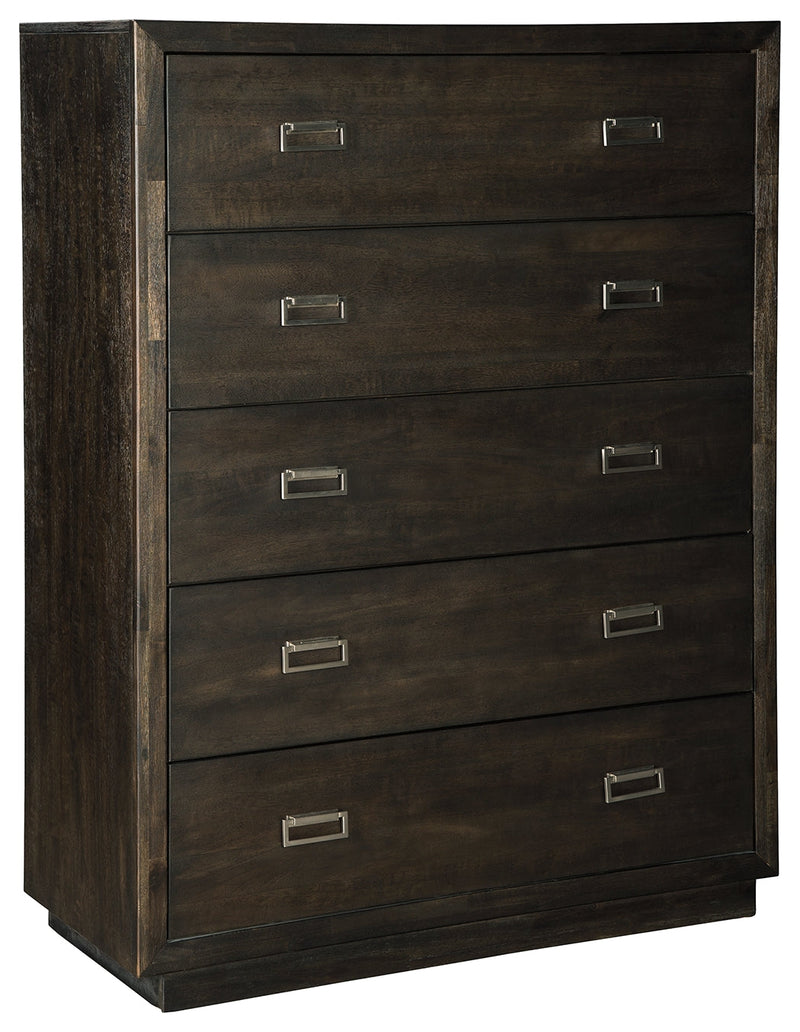 Hyndell Dark Brown Chest Of Drawers