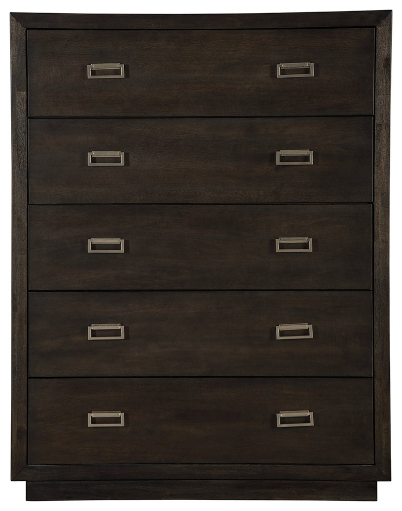 Hyndell Dark Brown Chest Of Drawers