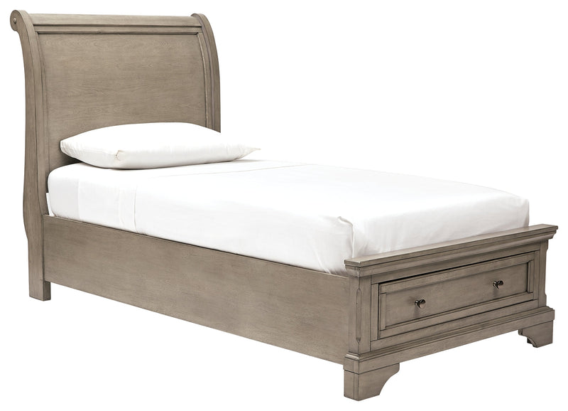 Lettner Light Gray Twin Sleigh Bed