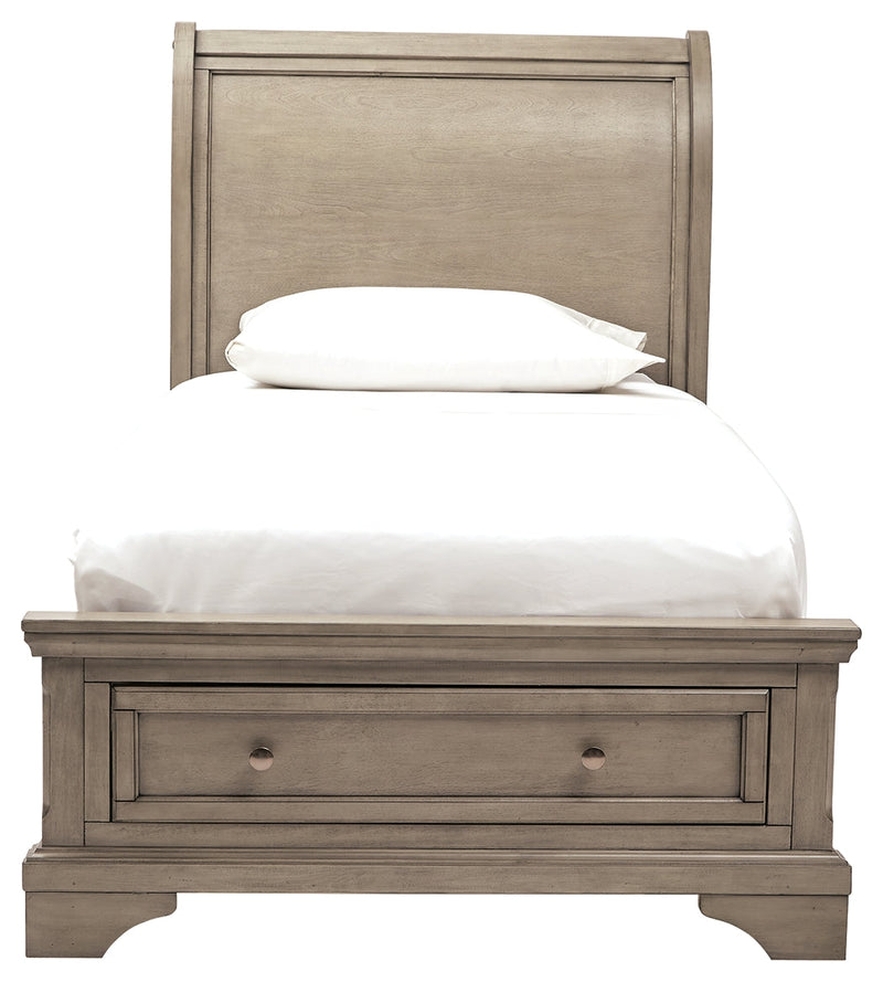 Lettner Light Gray Twin Sleigh Bed