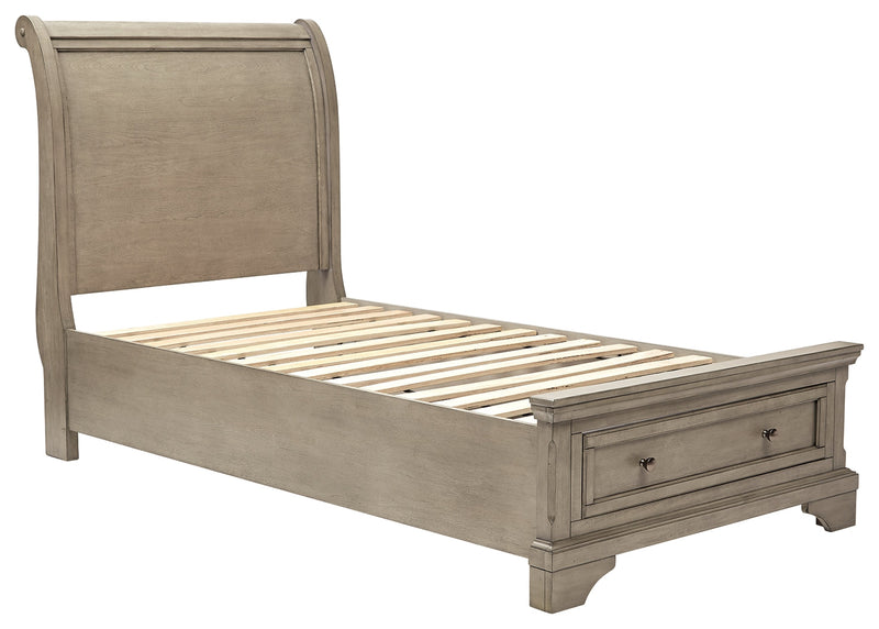 Lettner Light Gray Twin Sleigh Bed