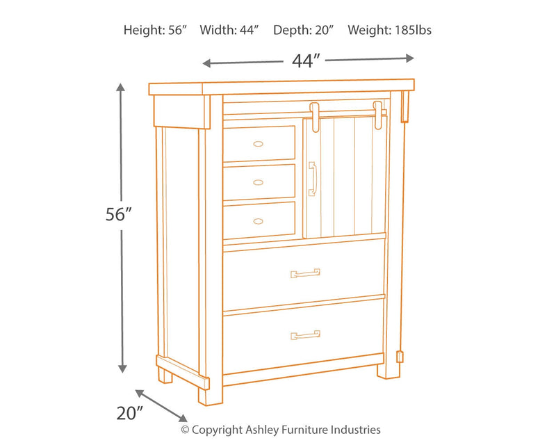 Brashland White Chest Of Drawers