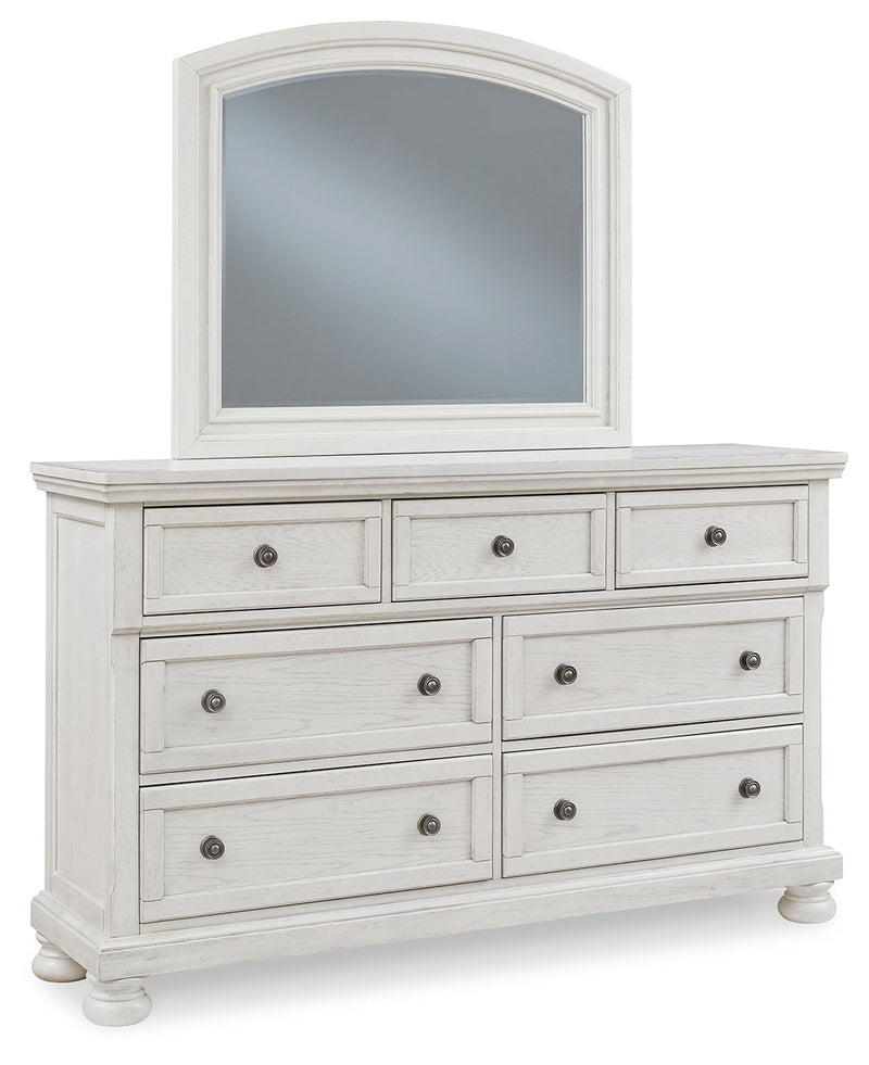 Robbinsdale Antique White Dresser And Mirror