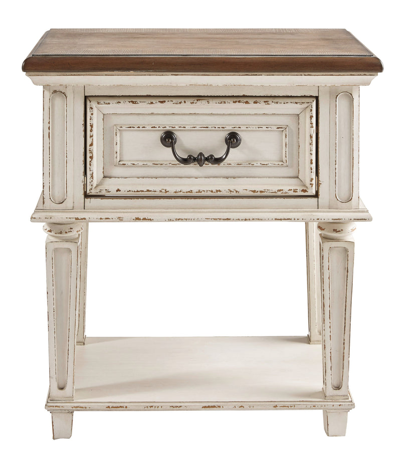 Realyn Chipped White Nightstand