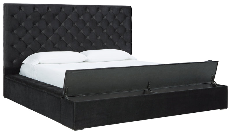 Lindenfield Silver King Upholstered Bed With Storage